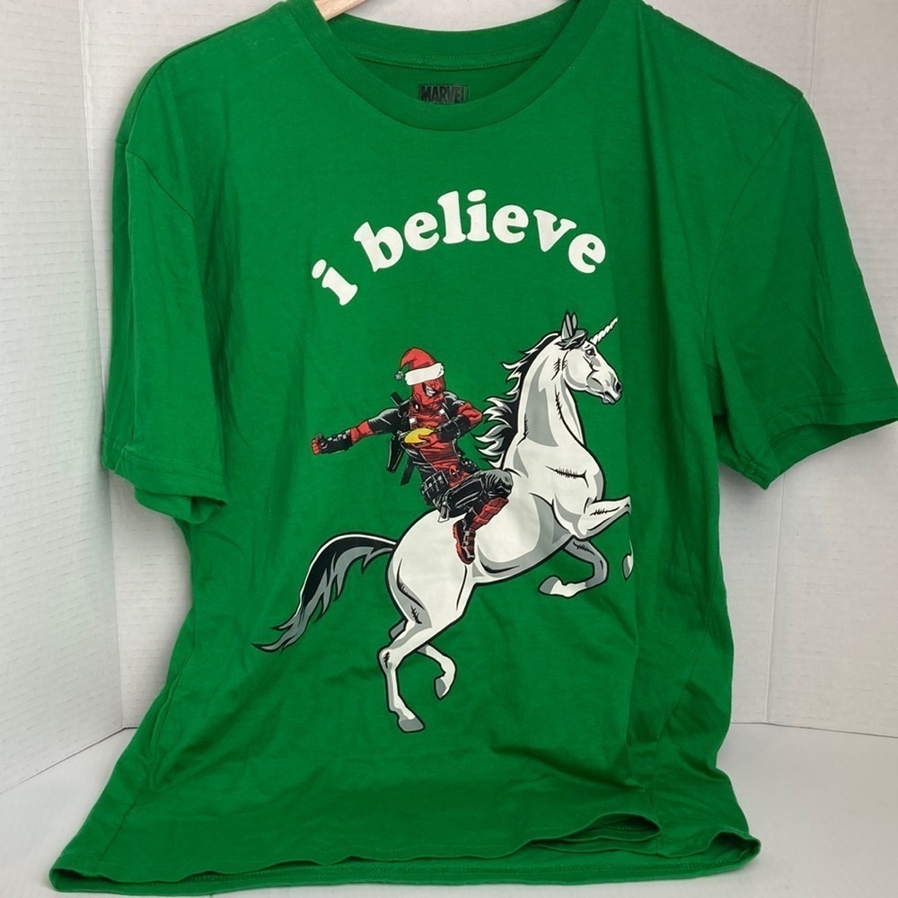 MARVEL Deadpool Unicorn Santa hat taco “I believe”